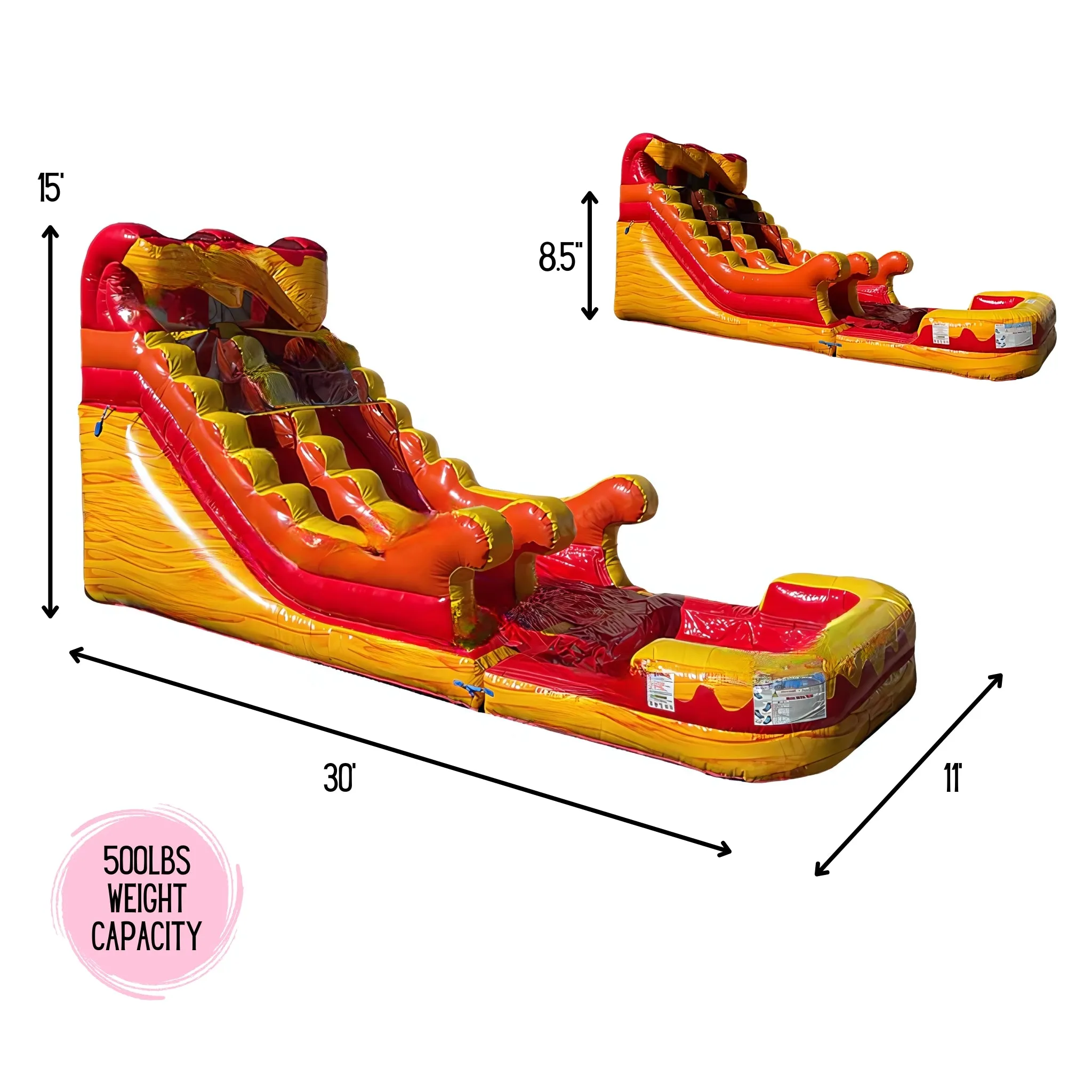 15' Volcano Wet/Dry Slide