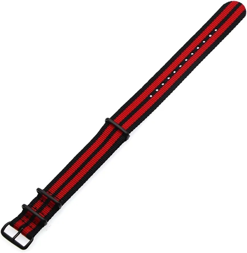 18 20 22 24mm Sportstrap Belt Buckle Bracelet Watch Black (Band Color : Army Blue, Band Width : 20mm)