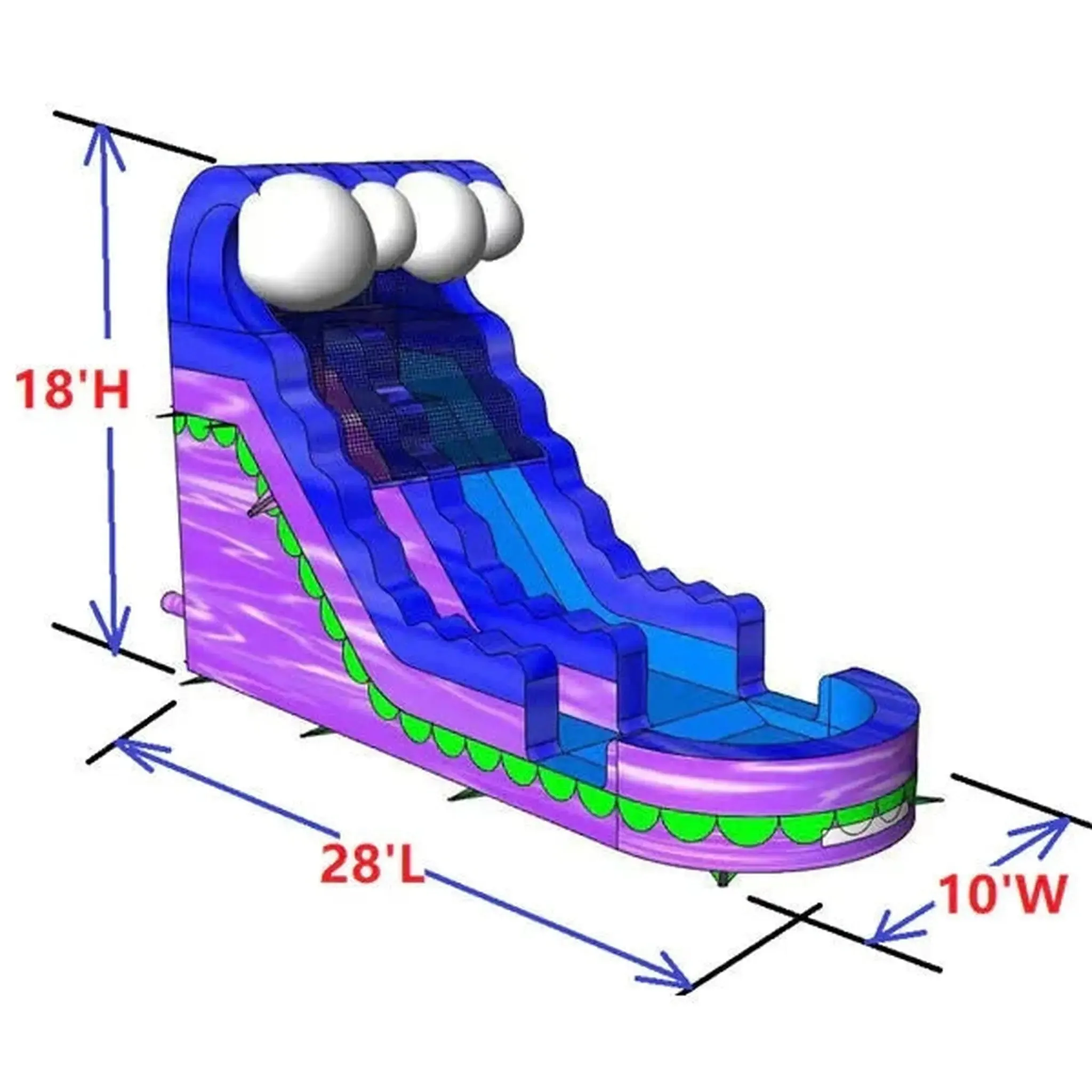 18' Wet & Dry Purple Slide