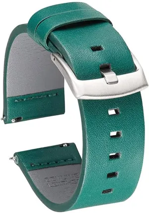 18mm 20mm 22mm 24mm Genuine Leather Strap Watch Watchband for Smart Watch Quick Release Watchbands(Gray,20mm)