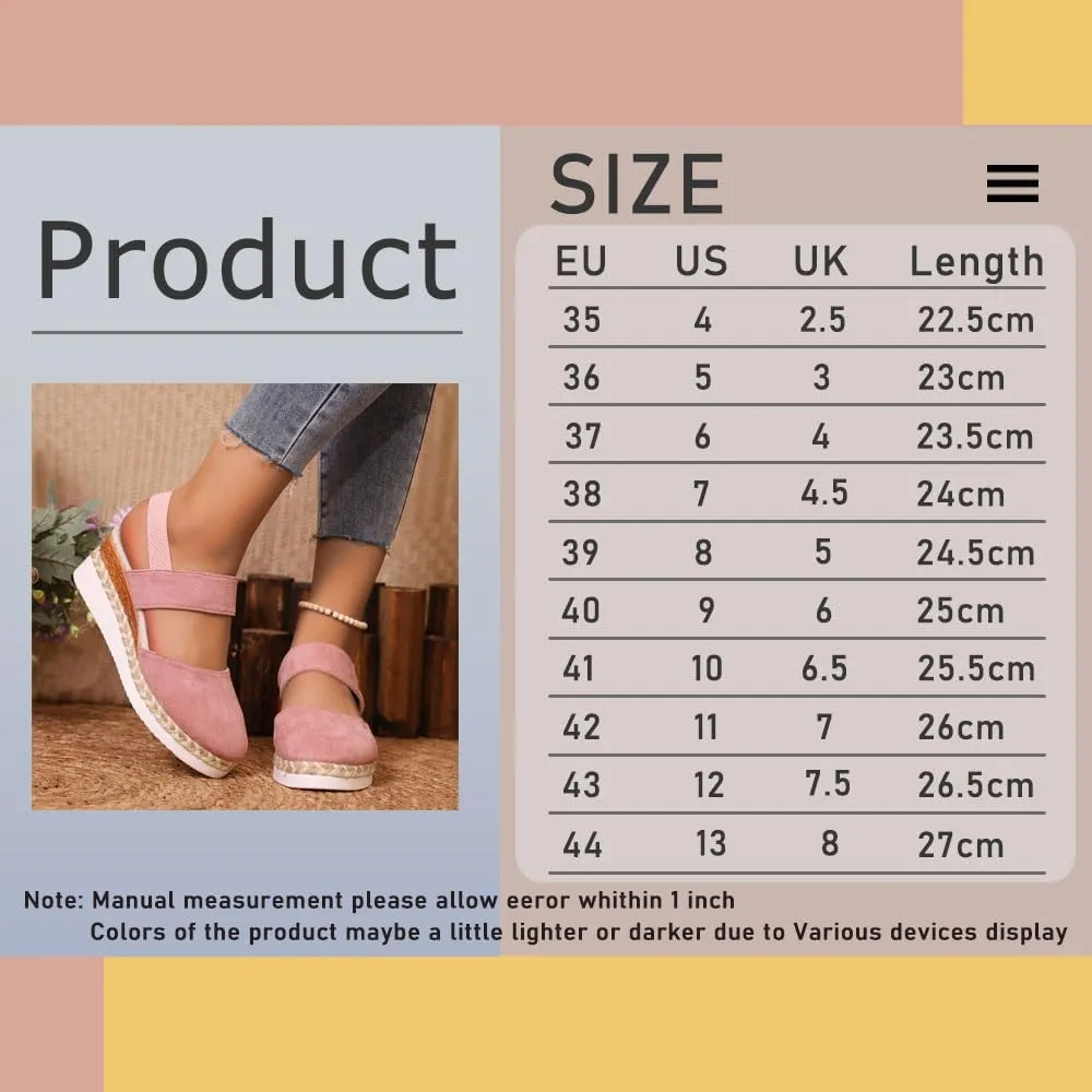 2025 summer new wide band closed toe sandals for womenOrthopedic Platform Wedge