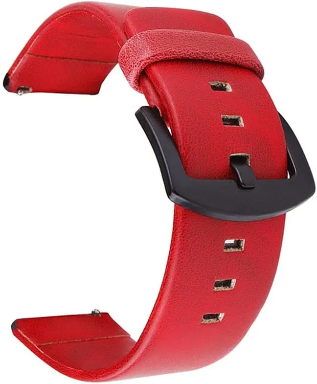 20mm 22mm Strap Watch Vintage Leather Watch Band Replacements Bracelet(White-Dinosaur Doodle4,22mm)