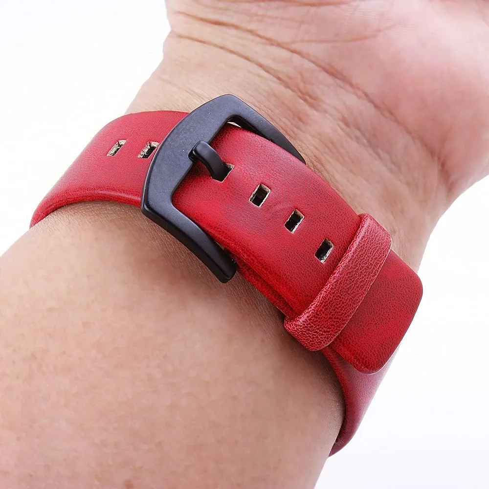 20mm 22mm Strap Watch Vintage Leather Watch Band Replacements Bracelet(White-Dinosaur Doodle4,22mm)