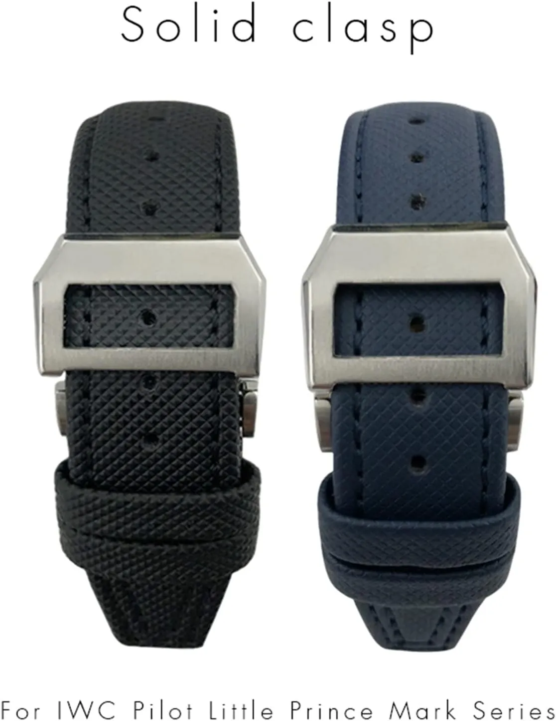 22mm 21mm 20mm Nylon Calfskin Watchband Fit for IWC Big Pilot IW377714 Mark18 SPITFIRE Nylon Real Leather Strap