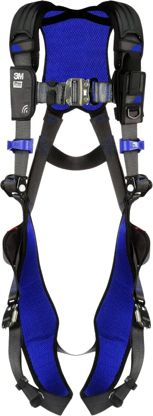 3M 1113004 DBI-SALA ExoFit X300 Comfort Vest Safety Harness Fall Protection, OSHA, ANSI, General Industry, Aluminum Back D-Ring, Auto-Locking Quick Connect Leg and Chest Straps, Medium