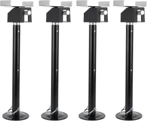 4 Pack RV Slide Out Jacks - Heavy-Duty Steel Supports Up to 10,000 Lbs, Adjustable Height 21.06" to 34.25" - Black Camper Support