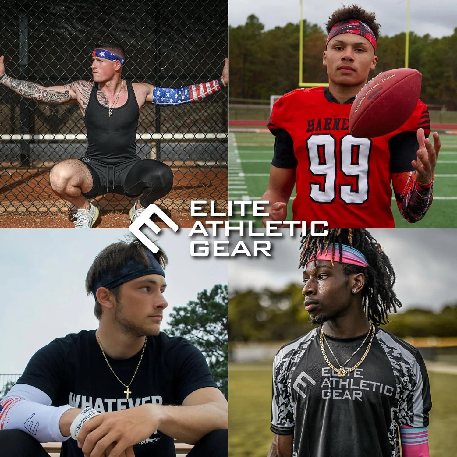 40  Designs! Unisex Headband/Sweatband. Best for Sports, Fitness, Working Out, Yoga. Tapered Design