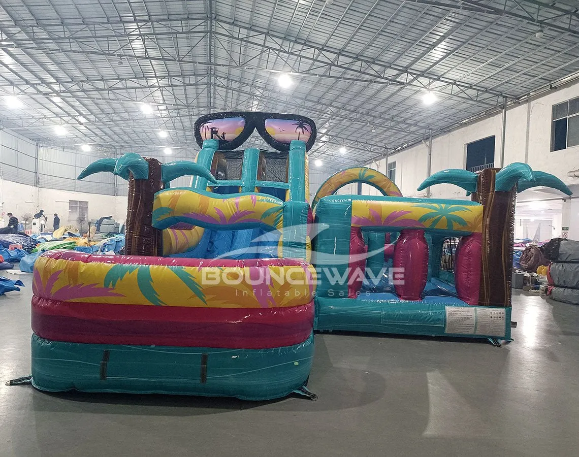40ft Island Flow Wrap-Around 2PC Wet/Dry Inflatable Obstacle Course