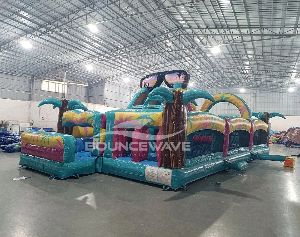 40ft Island Flow Wrap-Around 2PC Wet/Dry Inflatable Obstacle Course