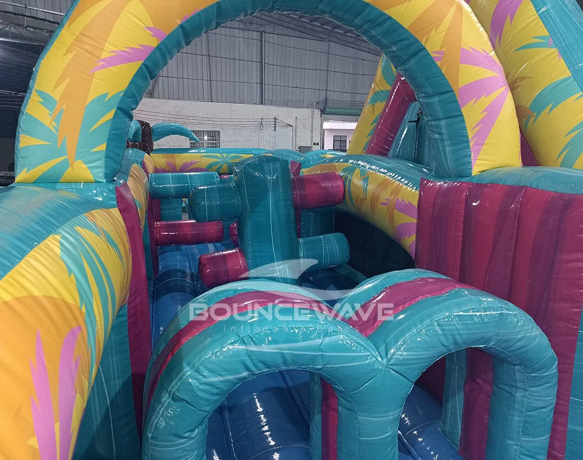 40ft Island Flow Wrap-Around 2PC Wet/Dry Inflatable Obstacle Course