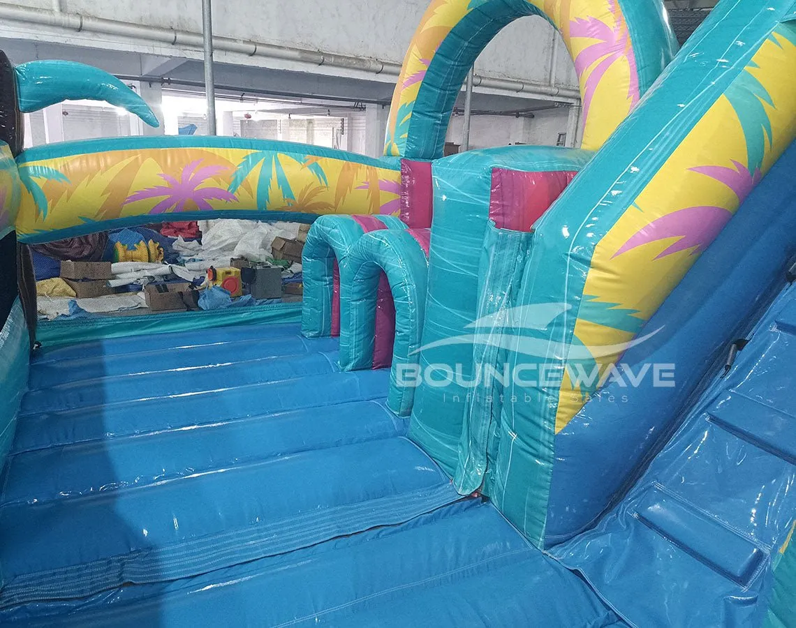 40ft Island Flow Wrap-Around 2PC Wet/Dry Inflatable Obstacle Course