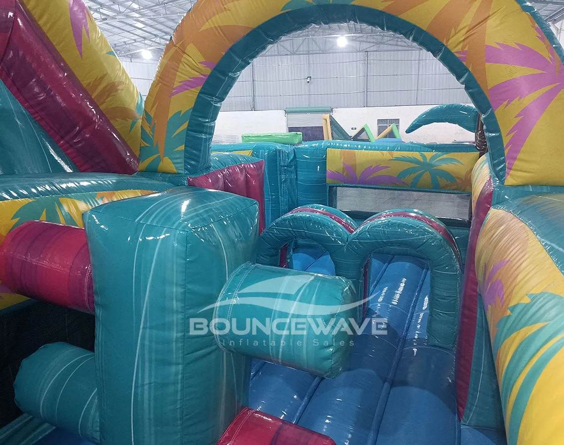 40ft Island Flow Wrap-Around 2PC Wet/Dry Inflatable Obstacle Course