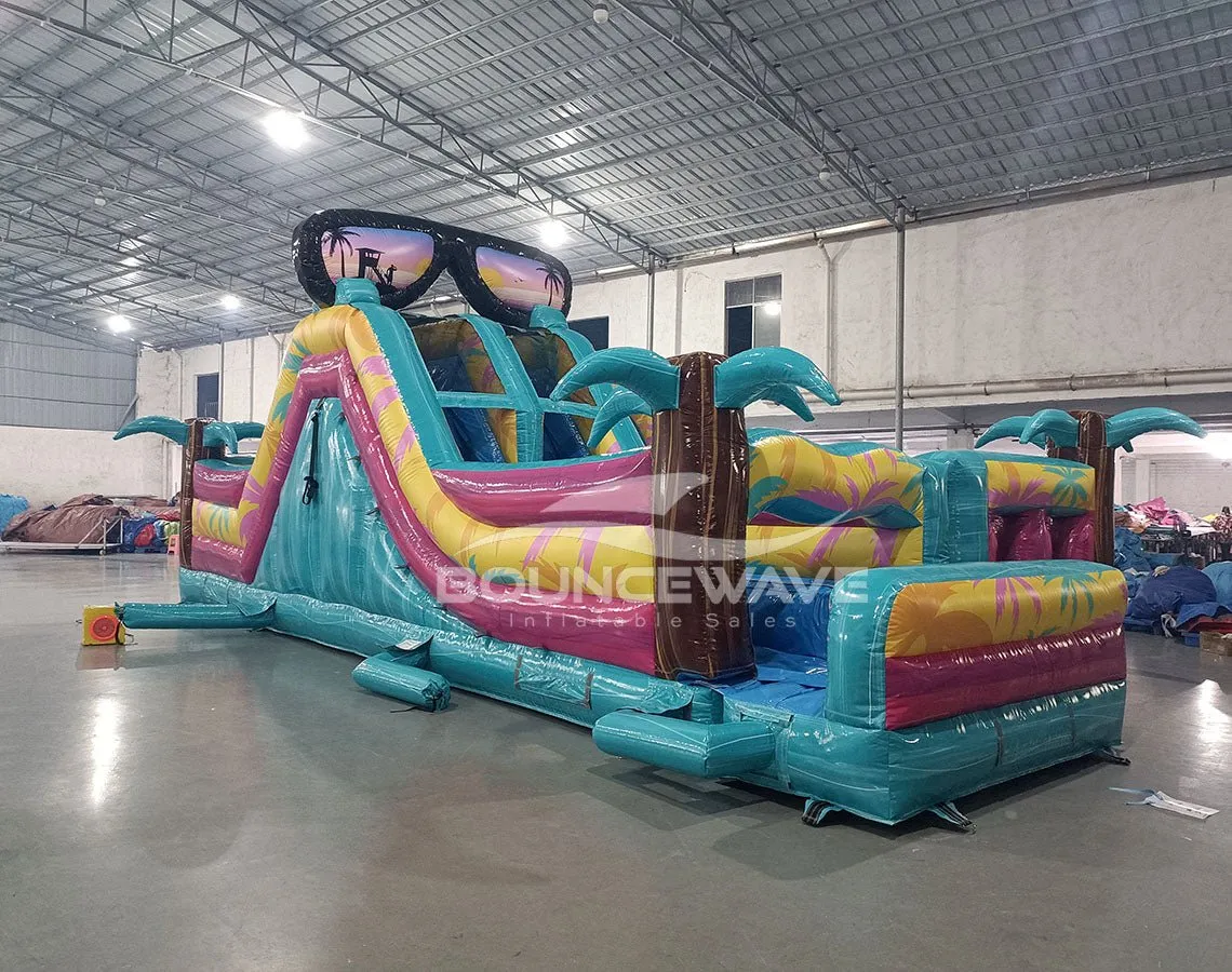 40ft Island Flow Wrap-Around 2PC Wet/Dry Inflatable Obstacle Course