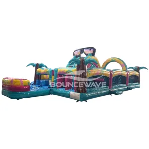 40ft Island Flow Wrap-Around 2PC Wet/Dry Inflatable Obstacle Course
