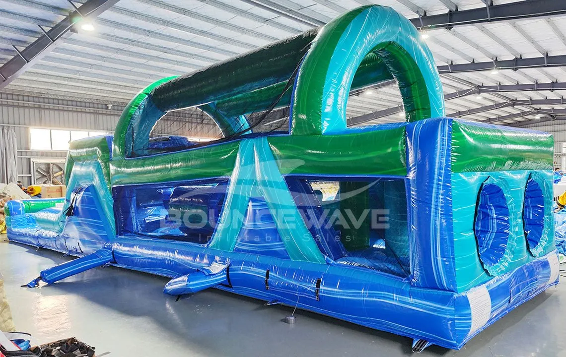 46ft Island Drop Hybrid Inflatable Obstacle Course