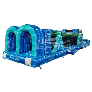46ft Island Drop "Flash" Hybrid Inflatable Obstacle Course