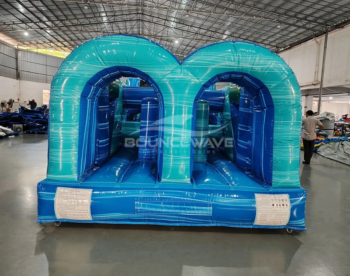46ft Island Drop "Flash" Hybrid Inflatable Obstacle Course
