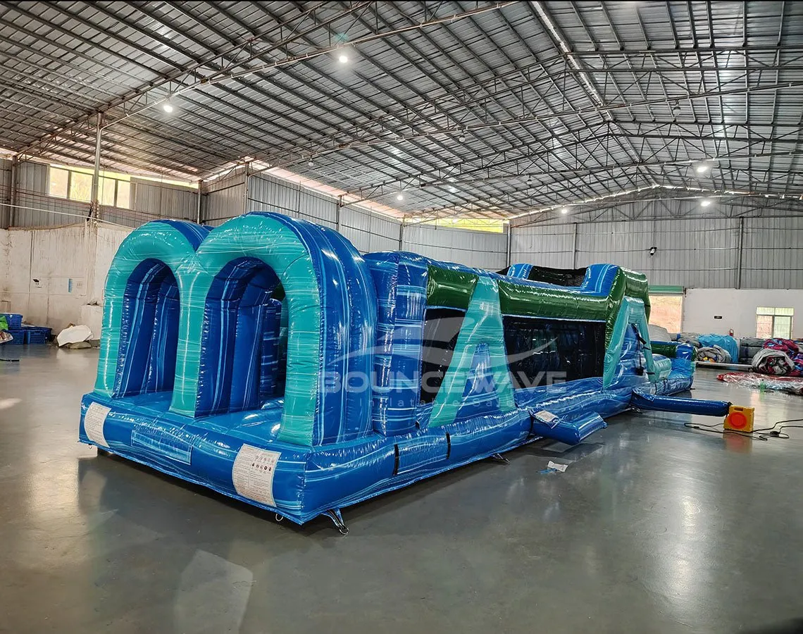 46ft Island Drop "Flash" Hybrid Inflatable Obstacle Course