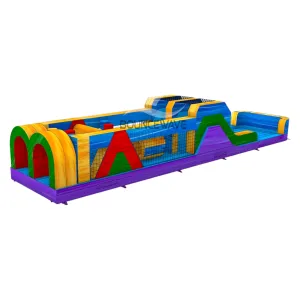 46ft Multi Marble "Flash" Hybrid Inflatable Obstacle Course
