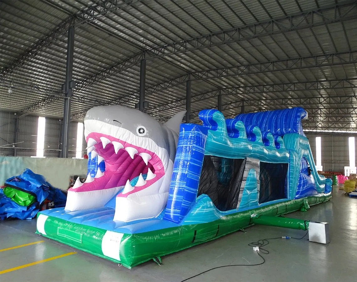 50ft Shark Attack Wet/Dry Inflatable Obstacle Course