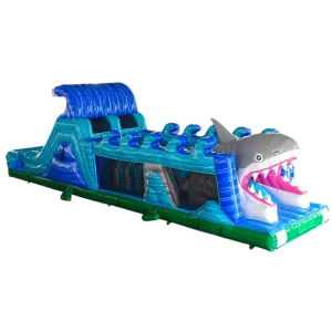 50ft Shark Attack Wet/Dry Inflatable Obstacle Course