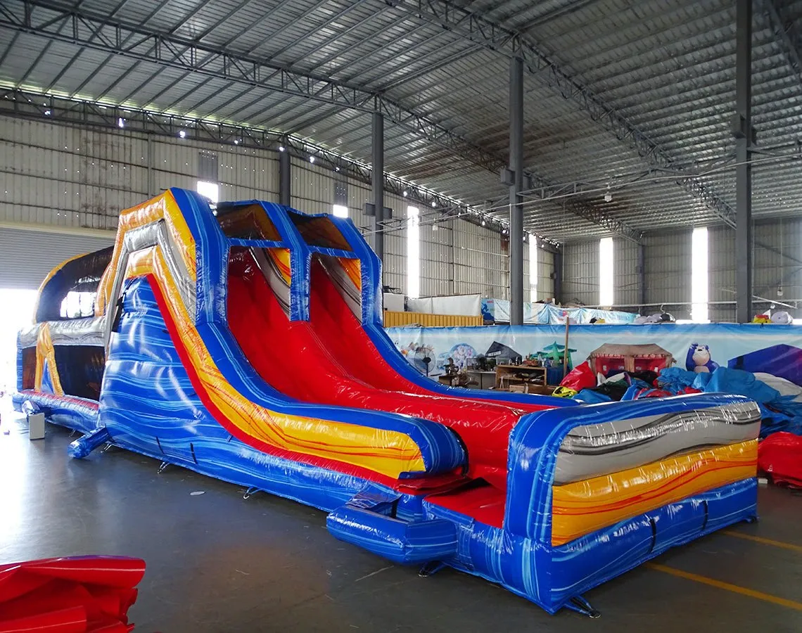 53ft XL Rip Curl Commercial Hybrid Inflatable Obstacle Course