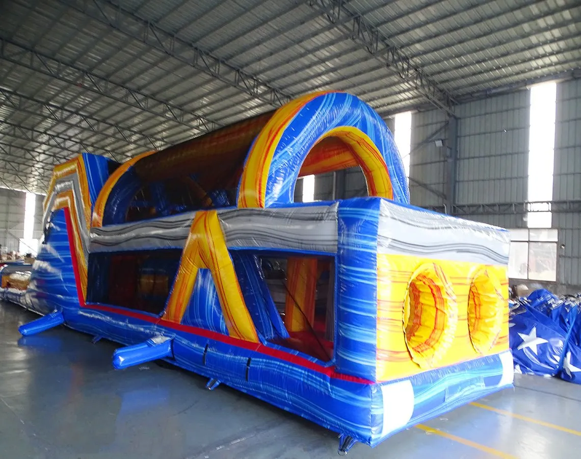 53ft XL Rip Curl Commercial Hybrid Inflatable Obstacle Course