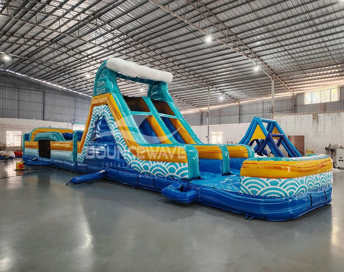 62ft Akua Falls 2-Piece Wet/Dry Inflatable Obstacle Course