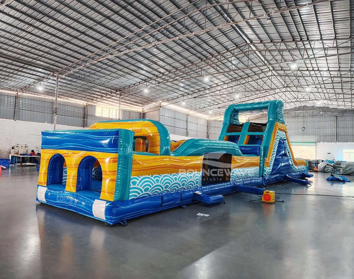 62ft Akua Falls 2-Piece Wet/Dry Inflatable Obstacle Course