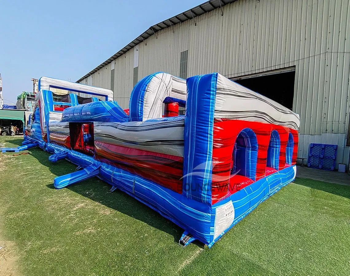 62ft Baja Triple Lane 2-Piece Wet/Dry Inflatable Obstacle Course