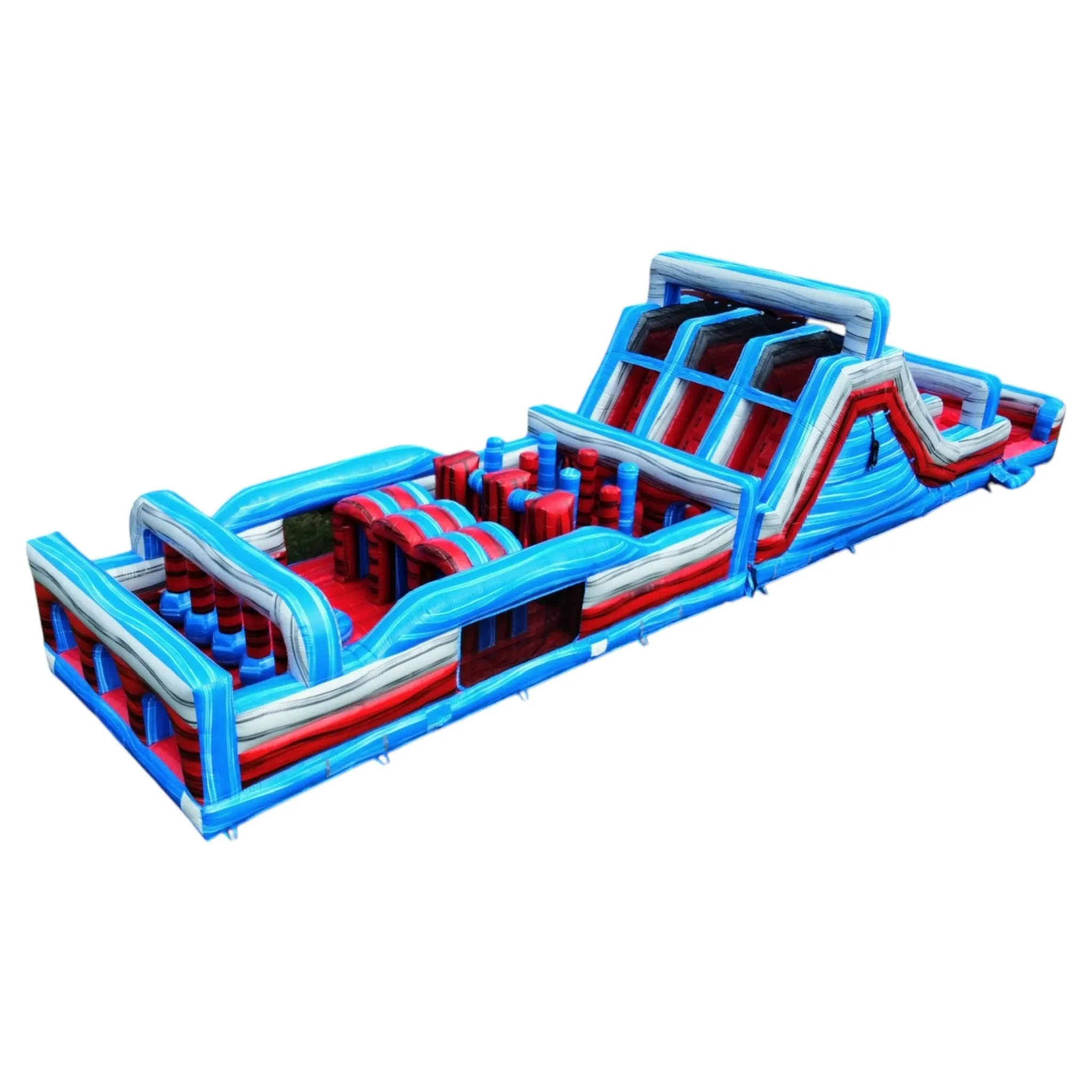 62ft Baja Triple Lane 2-Piece Wet/Dry Inflatable Obstacle Course