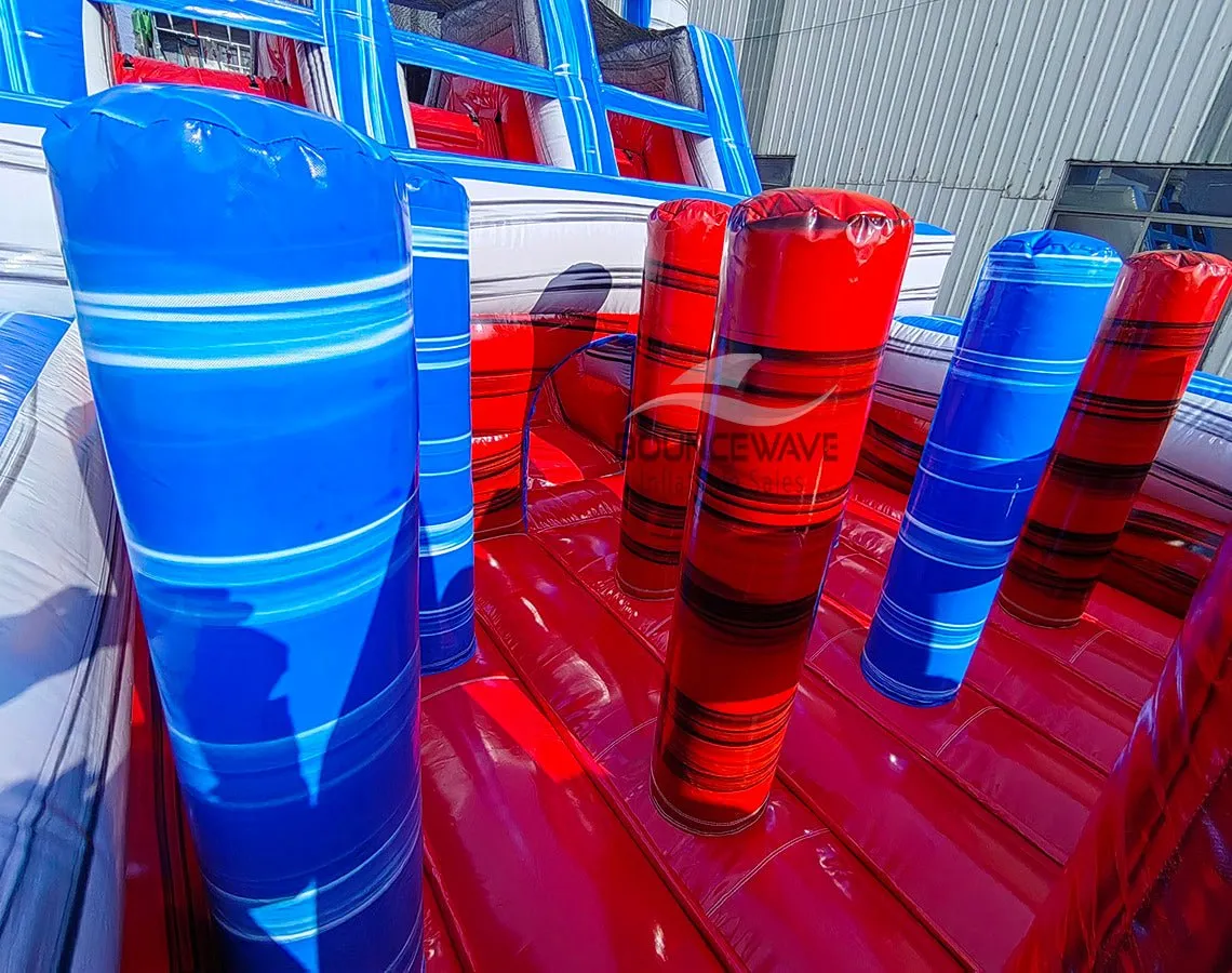 62ft Baja Triple Lane 2-Piece Wet/Dry Inflatable Obstacle Course