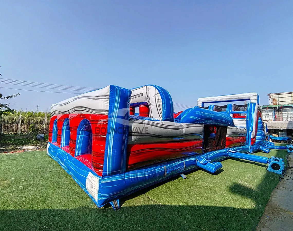 62ft Baja Triple Lane 2-Piece Wet/Dry Inflatable Obstacle Course