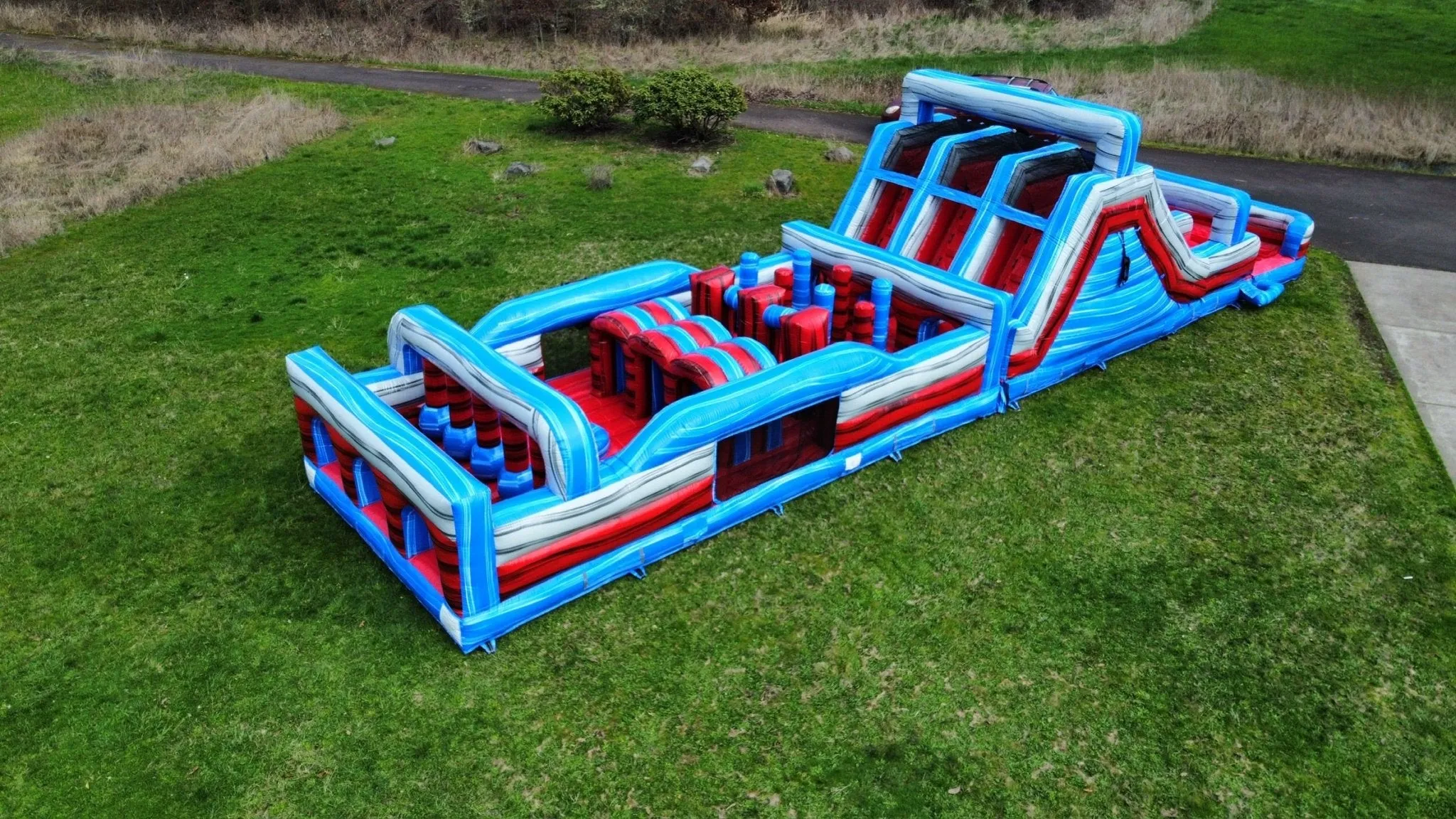 62ft Baja Triple Lane 2-Piece Wet/Dry Inflatable Obstacle Course