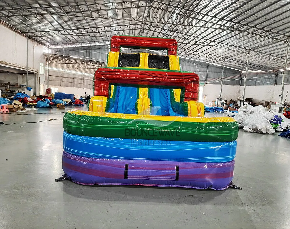 62ft Euro Marble 2-Piece Wet/Dry Inflatable Obstacle Course
