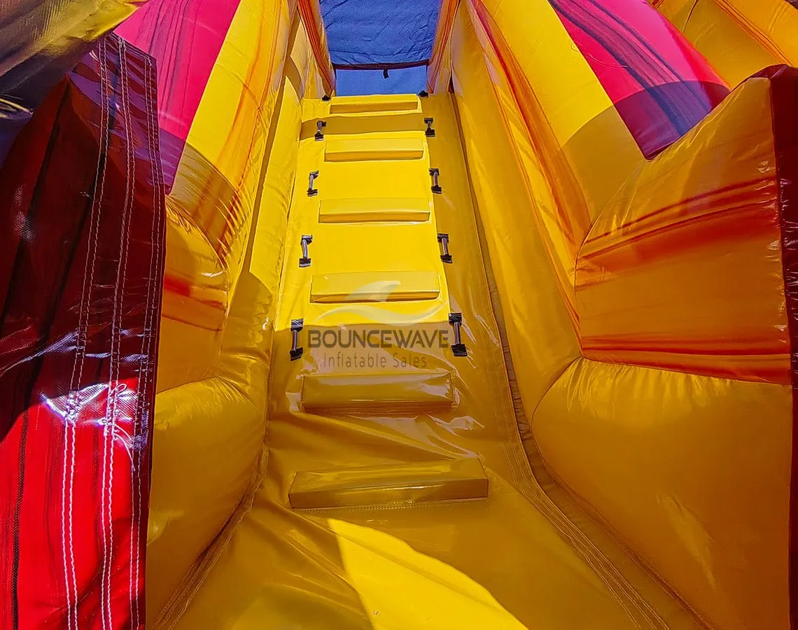 62ft Euro Marble Triple Lane 2-Piece Wet/Dry Inflatable Obstacle Course