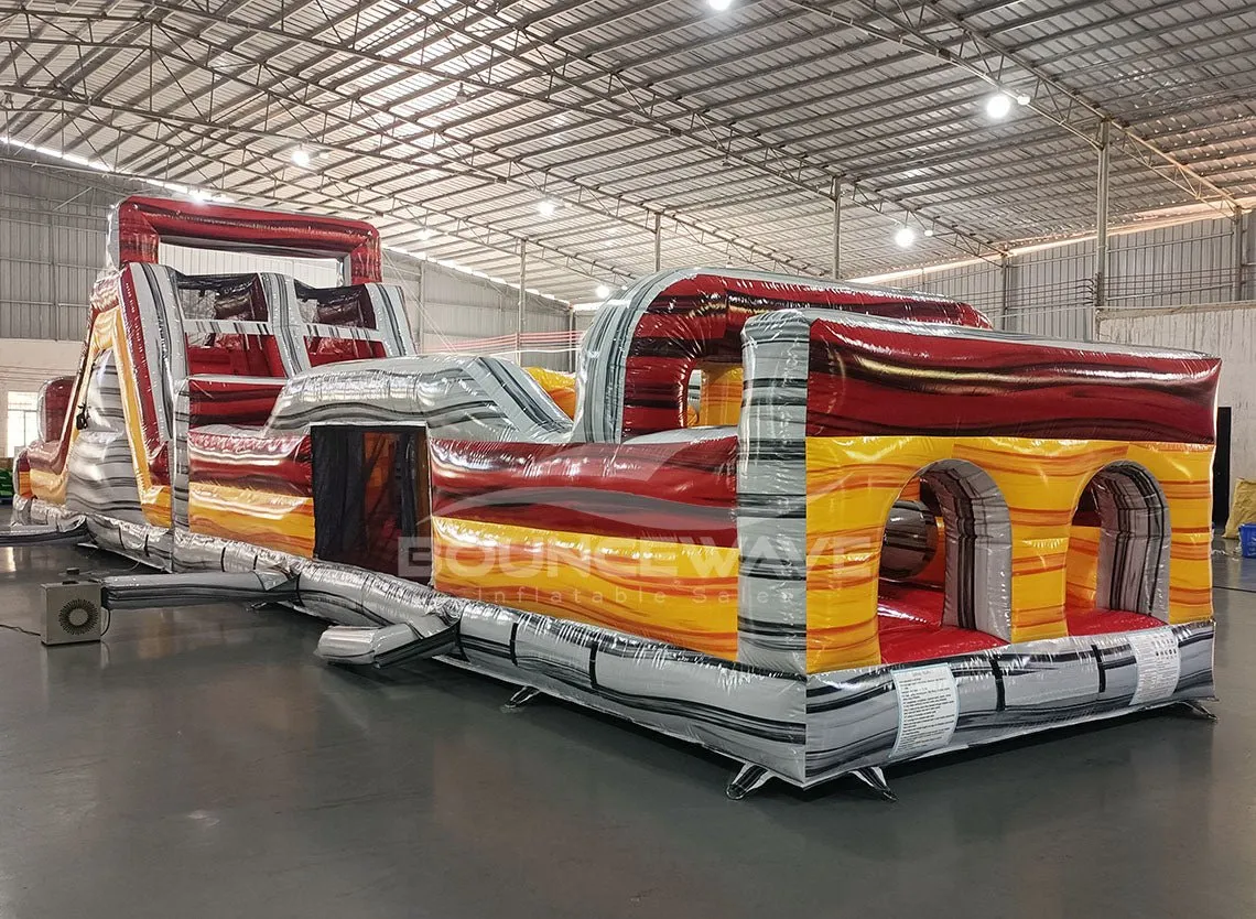 62ft Fire Island 2-Piece Wet/Dry Inflatable Obstacle Course