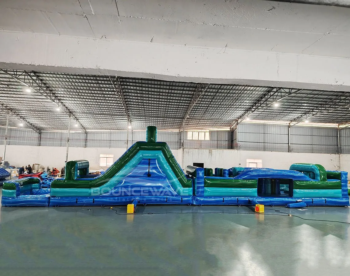 62ft Island Drop 2-Piece Wet/Dry Inflatable Obstacle Course