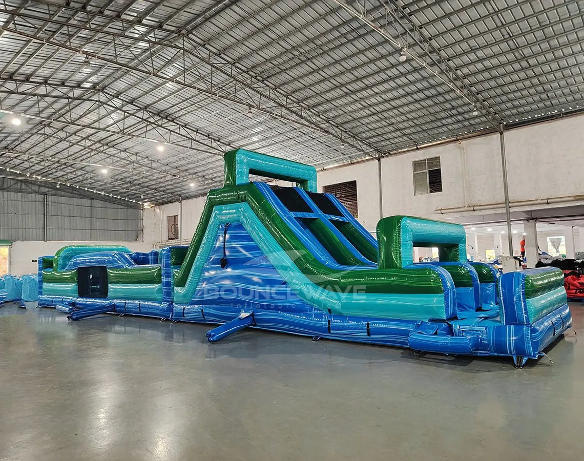 62ft Island Drop 2-Piece Wet/Dry Inflatable Obstacle Course