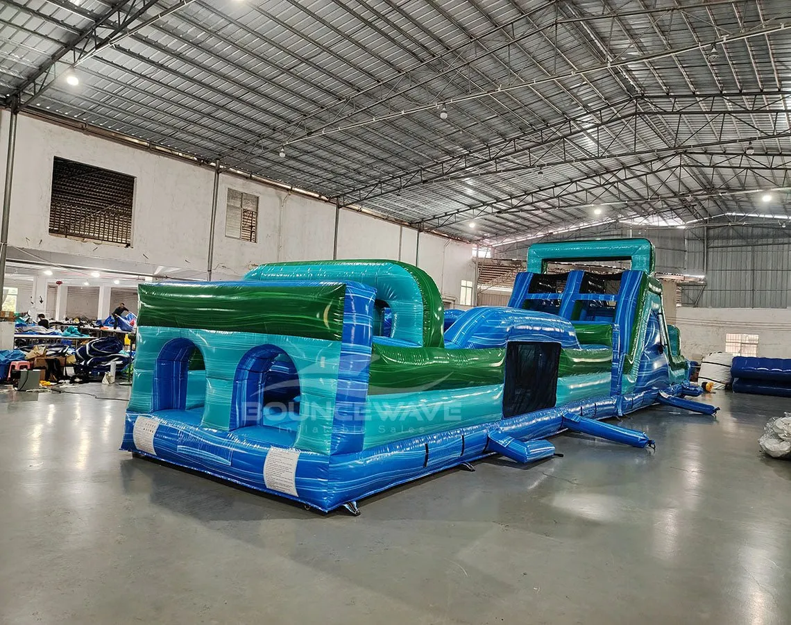 62ft Island Drop 2-Piece Wet/Dry Inflatable Obstacle Course