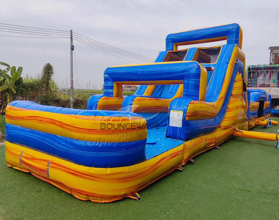 62ft Lava Falls 2-Piece Wet/Dry Inflatable Obstacle Course