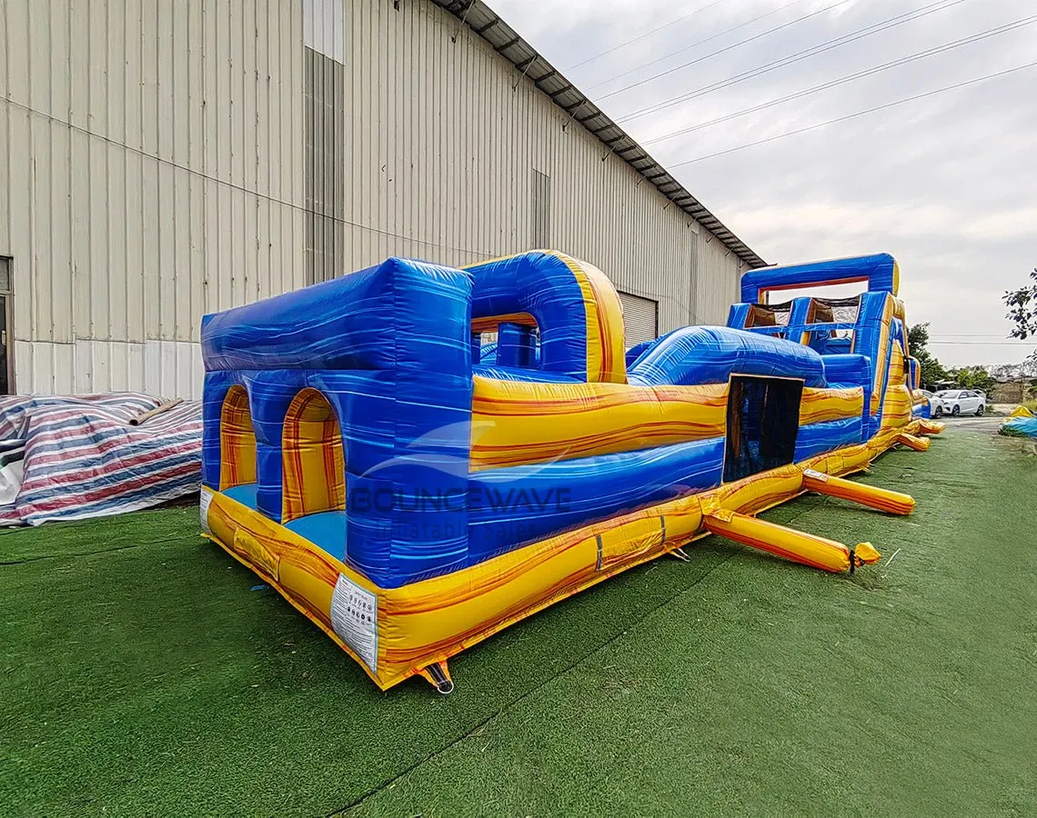 62ft Lava Falls 2-Piece Wet/Dry Inflatable Obstacle Course