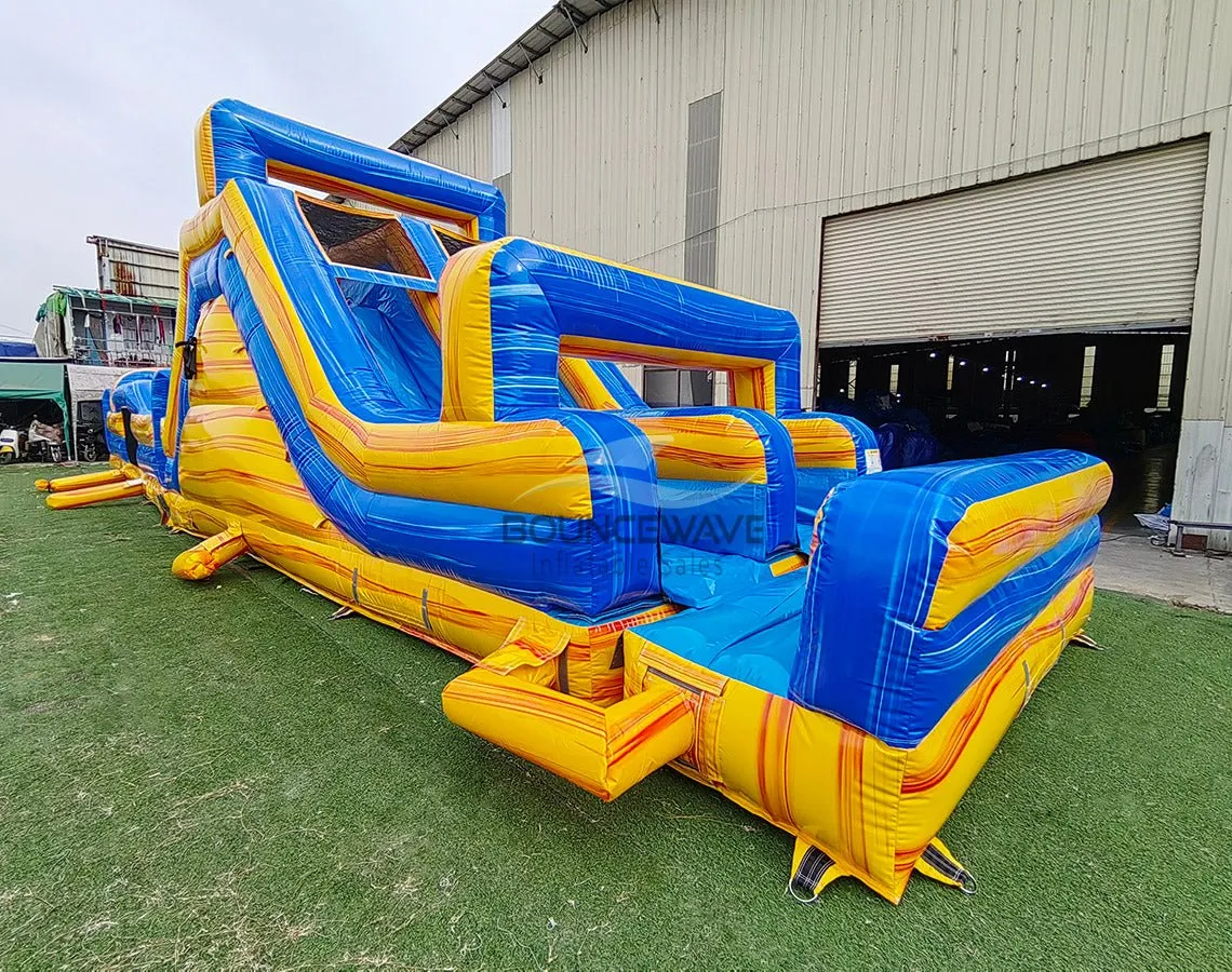 62ft Lava Falls 2-Piece Wet/Dry Inflatable Obstacle Course