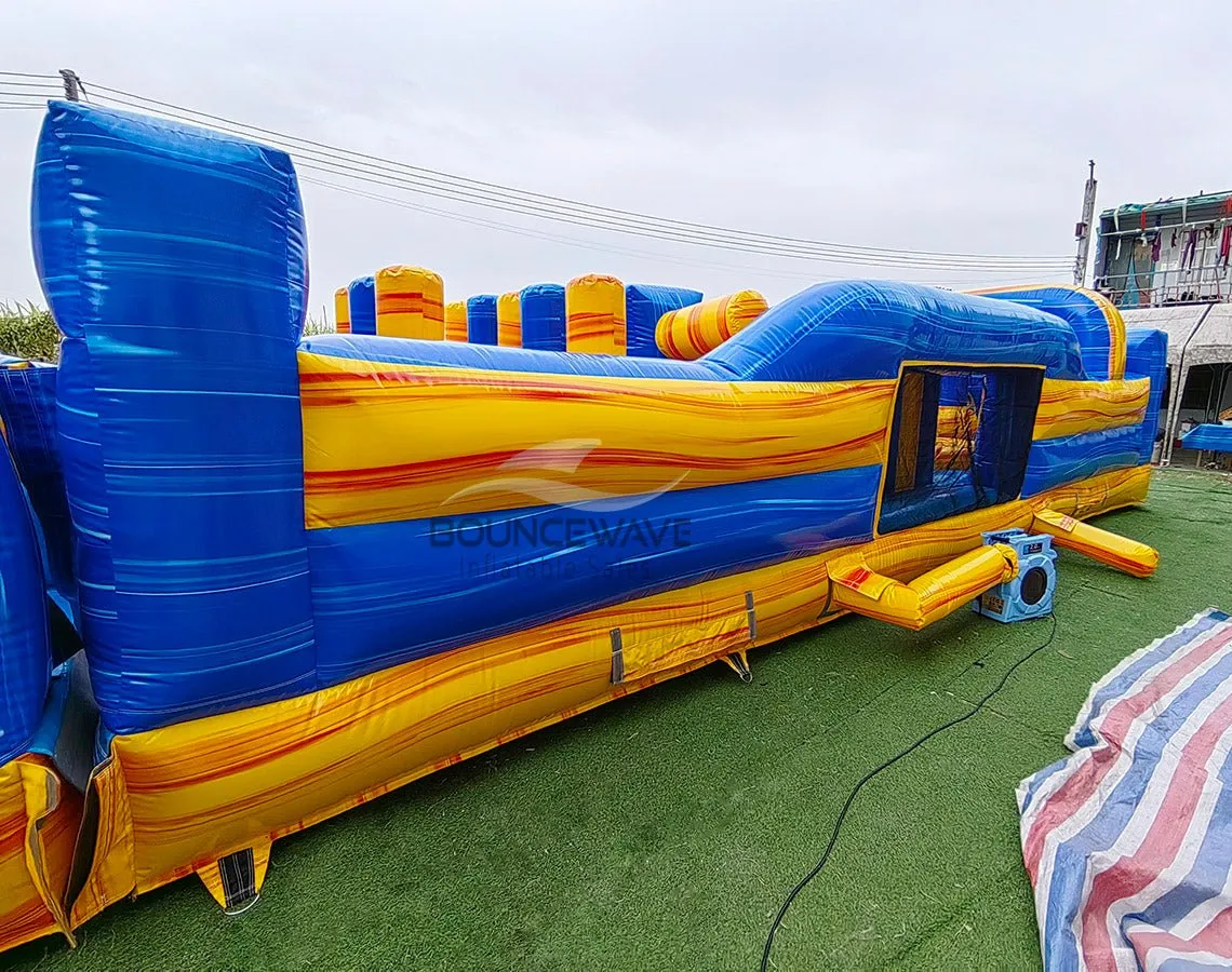 62ft Lava Falls 2-Piece Wet/Dry Inflatable Obstacle Course