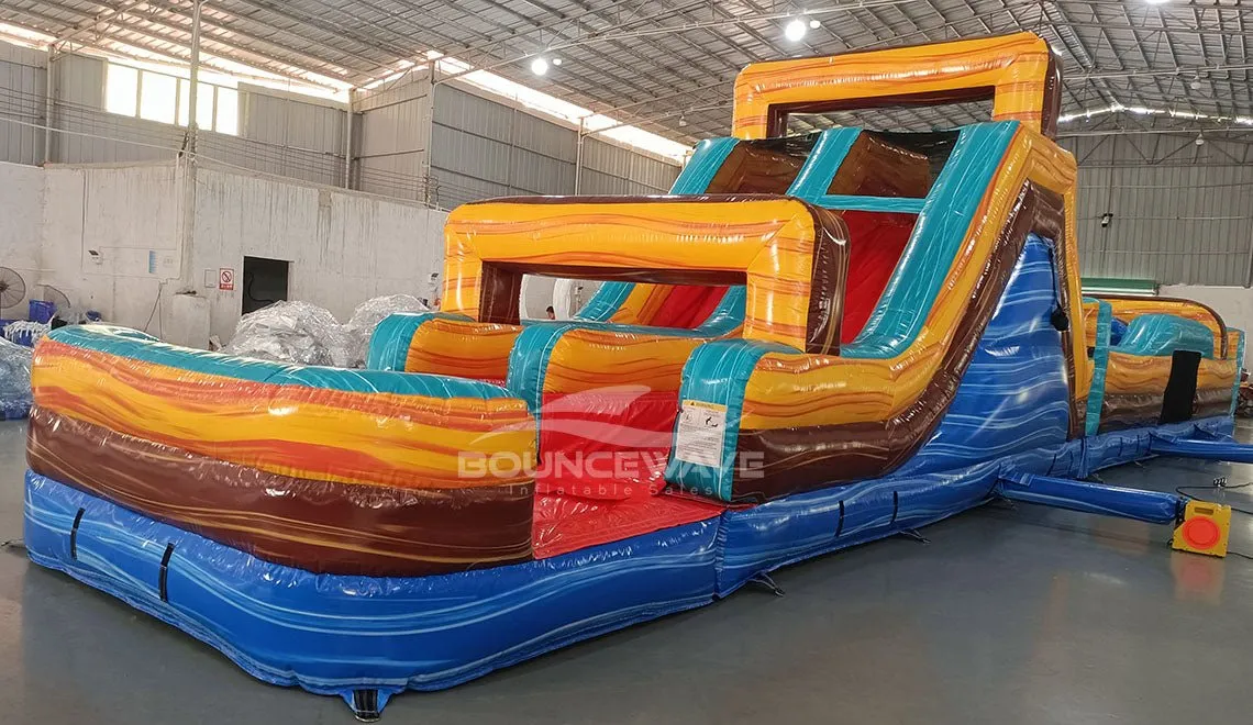 62ft Tropic Shock 2-Piece Wet/Dry Inflatable Obstacle Course