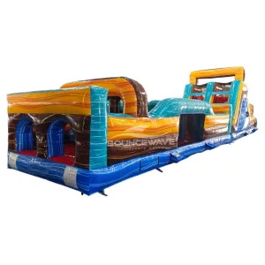 62ft Tropic Shock 2-Piece Wet/Dry Inflatable Obstacle Course