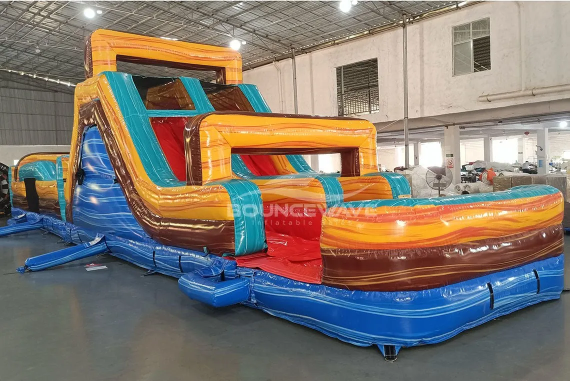 62ft Tropic Shock 2-Piece Wet/Dry Inflatable Obstacle Course