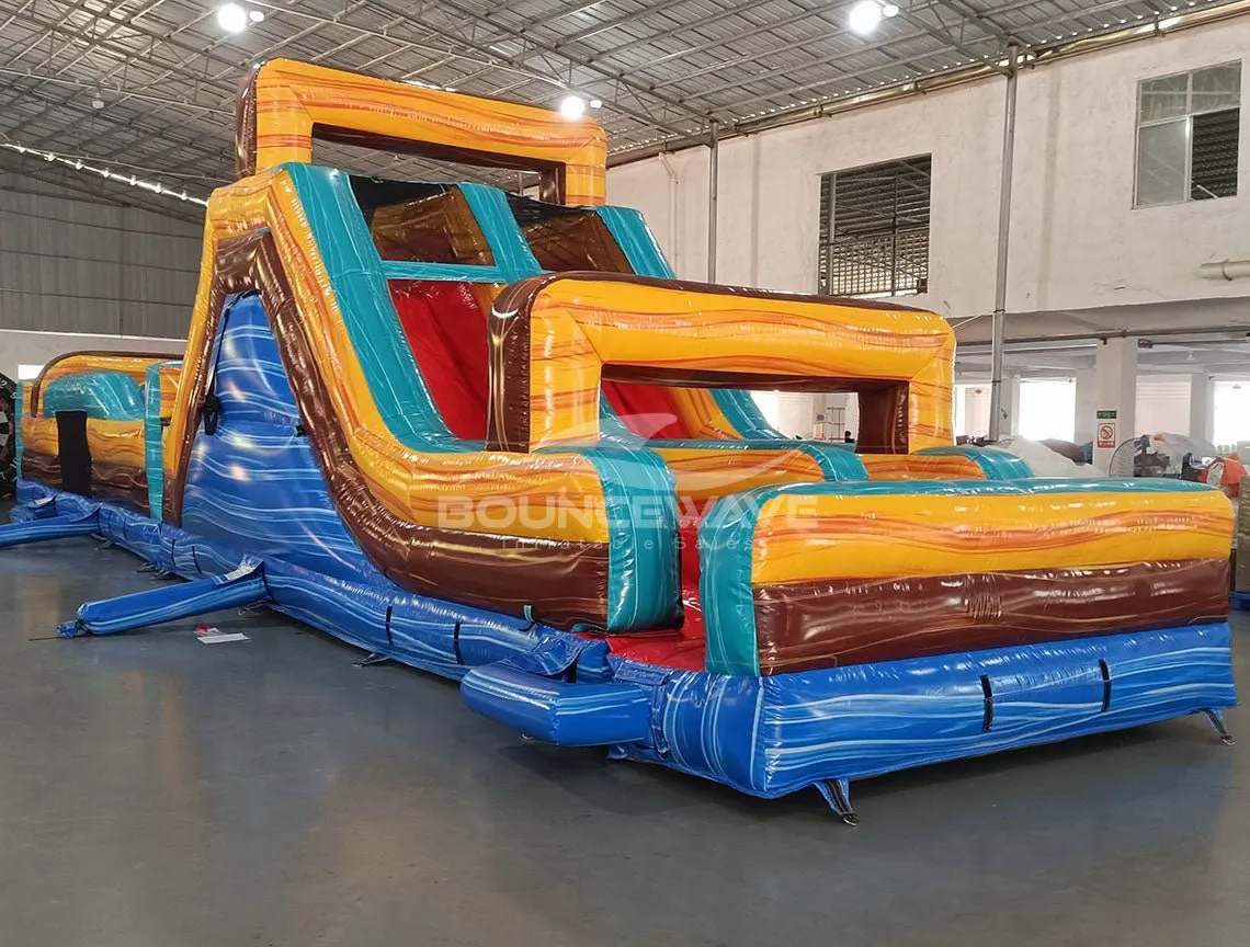 62ft Tropic Shock 2-Piece Wet/Dry Inflatable Obstacle Course