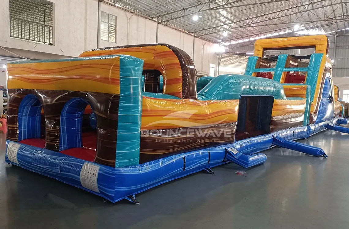 62ft Tropic Shock 2-Piece Wet/Dry Inflatable Obstacle Course