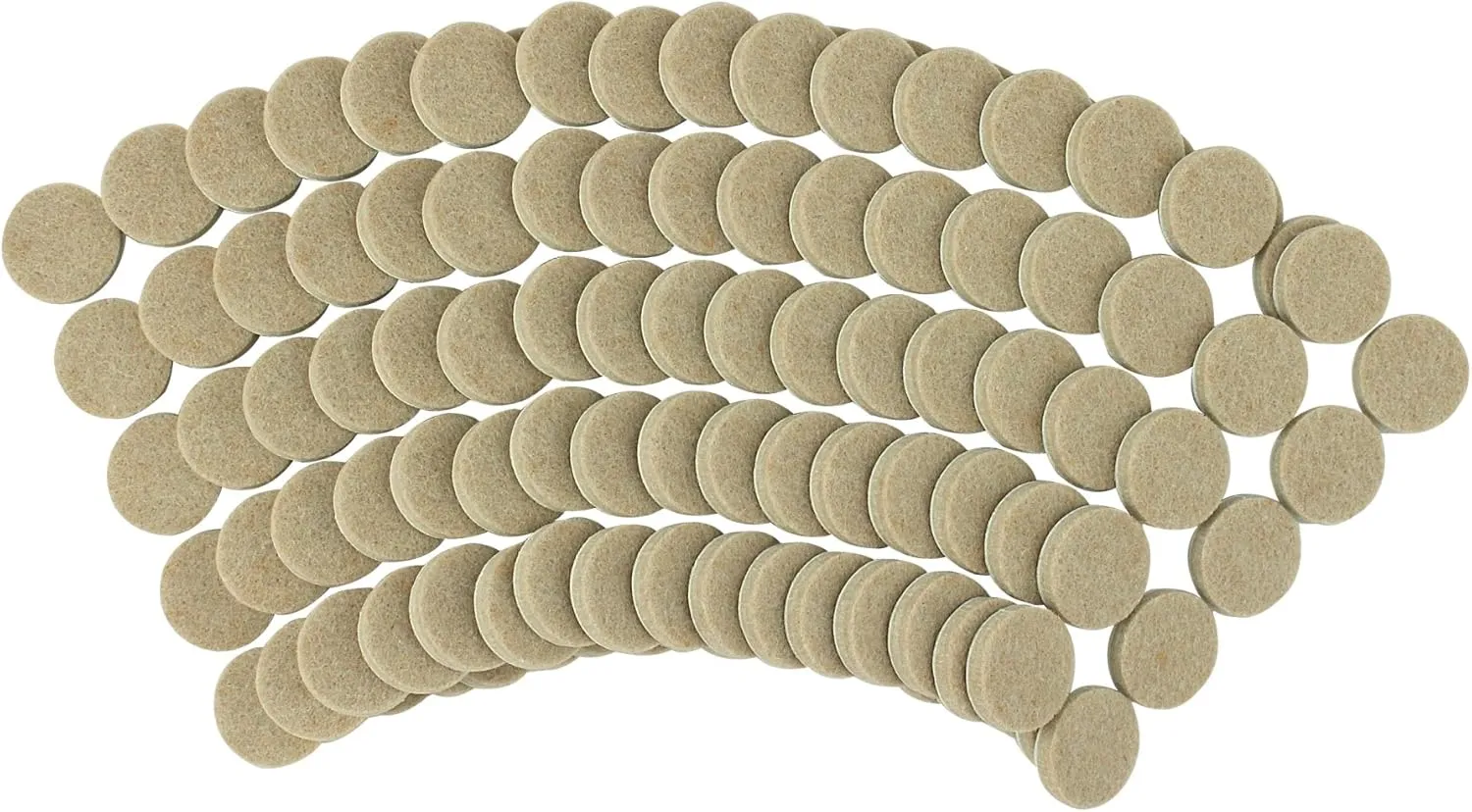 8727 Heavy Duty Self Adhesive Furniture Felt Pads 1-Inch Round Oatmeal 160-Piece Value Pack in Resealable Bag